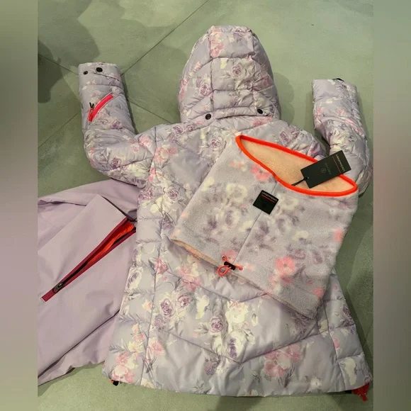 LoveShackFancy Nessa Ski Jacket Pants Set XS 2 4 6 💜🩷 - Picture 11 of 16